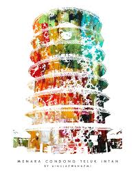 With ikmal fareeq & shafieq sheriff. Menara Condong Teluk Intan Painting Version By Ainulazwanazmi On Deviantart