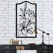 Bayou Breeze Metal Wall Decor Metal Wall Art Decor Black Metal Wall Art Flower Wall Decor