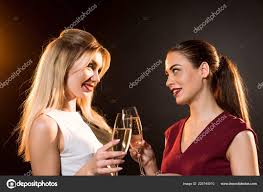 Check spelling or type a new query. Beautiful Young Women Dresses Clinking Champagne Glasses Black New Year Free Stock Photo C Igorvetushko 225740010