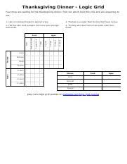 Rd.com knowledge psychology looking to put your critical thinking skills to the test? Thanksgiving Dinner Pdf Thanksgiving Dinner U00ad Logic Grid Four Boys Are Waiting For The Thanksgiving Dinner Find Out Which Food They Like And Are Course Hero