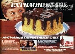Jell O Pudding Stripe It Rich Poke Cakes 1982 Recipe Rich Cake Instant Pudding Poke Cakes