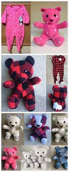 Diy Keepsake Memory Teddy Bear From Baby Clothes Diy Baby Clothes Baby Crafts Sewing Projects