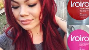 Iroiro Colors Hair Dye Review Dark Red Plum