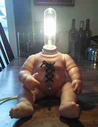 Weird Baby Doll Head Lamp