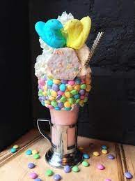 Black Tap Peeps Milkshakes For Easter Sunday Sweet Drinks Unicorn Desserts Cute Desserts