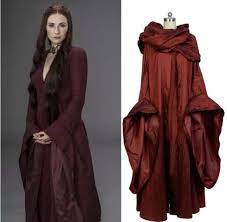 Game Of Thrones Red Woman Dress Gown Outfit Melisandre Costume Halloween Red Witch Sizes Xl And