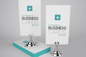 Letterpress Business Cards Mockup 2 Business Card Mock Up Business Cards Creative Templates Letterpress Business Cards