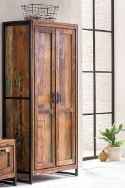 Shabby Chic Flurschrank Lakeside In Bunt Und Schwarz Aus Teak Massivholz Und Metall In 2020 Schabby Schick Shabby Chic Design Teak