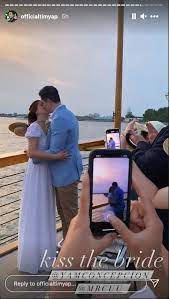 The couple tied the knot in an intimate ceremony held on a yacht in manhattan, new york. Bn2yf1nvkl1esm
