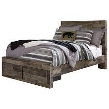 Enjoy free shipping on most stuff, even big stuff. Benchcraft Derekson B200 87 84s 89 B100 12 Rustic Modern Full Storage Bed With 2 Footboard Drawers Dunk Bright Furniture Platform Beds Low Profile Beds