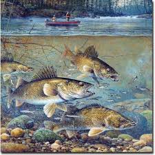 See more ideas about fish art, fish painting, clay fish. Millwood Pines Fisherman S Walleye Painting Print On Wood Wayfair Ca In 2020 Fish Wall Decor Painting Painting Prints