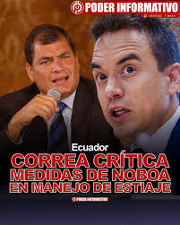 ECUADOR || Se enciende la polémica, Rafael Correa ha criticado duramente al  actual gobierno por su manejo del estiaje, señalando que el país podría  haber superado la crisis sin problemas si se
