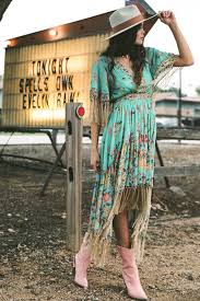 Spell The Gypsy Hendrix Tasseled Dress Sky Bliss Bandits