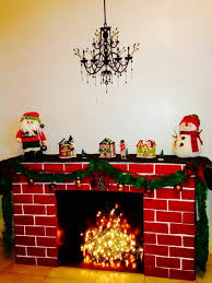 Fausse cheminée pour noël cheminée en carton cheminée. Cheminee En Carton Decoration Rechauffante Le CÅur