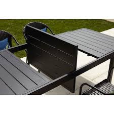 Garden Treasures Pelham Bay Rectangle Extendable Outdoor Dining Table 61 In W X 37 In L Lowes Com In 2020 Outdoor Dining Table Patio Dining Table Deck Dining Table