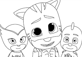 You may even spot an ariel lookalike in this bunch o. Cute Pj Masks Coloring Page Free Printable Coloring Pages For Kids