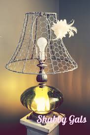 Shabby Gals Chicken Wire Lampshade Wire Lampshade Chicken Wire Crafts Diy Lamp Shade
