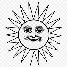Smiling Celestial Sun Face With Ray Line Art In Black And White Design Element Free Image By Rawpixel Com Ao Black And White Design Line Art Design Element