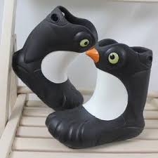 Polliwalks Penguin Boots Size 10 Kids Unisex