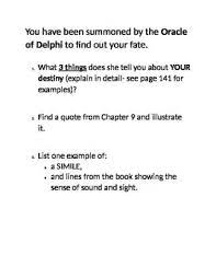 Percy Jackson The Lightning Thief Chapter 9 Activity The Lightning Thief Sensory Language 6th Grade Ela