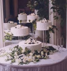 A Wedding Cake I Made For Brian And Mari Lynn Benson 4 Separate Cakes Sit Upon Ind Wedding Cake Display Wedding Table Decorations Diy Wedding Table Ideas Red