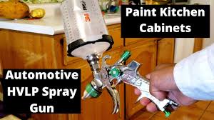 This paint sprayer station also comes with two different nozzles. How To Paint Kitchen Cabinets With An Automotive Hvlp Spray Gun Youtube