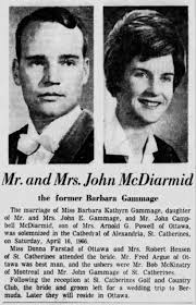 wedding of John McDiarmid and Barbara Gammage