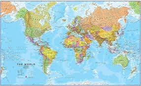 Enable javascript to see google maps. Maps International World Map 84 1 Cm W X 59 4 Cm H Amazon De Stationery Office Supplies