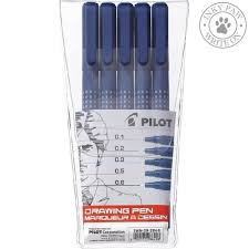 A fine pen with a fine line! Pilot Drawing Pen Fineliner Set Of 5 Sizes