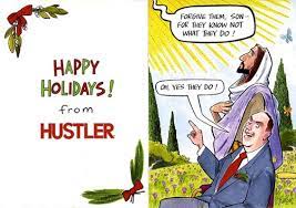 Hustler magazine, a grotesque pornographic monthly publication run by larry flynt, sent congress a christmas card depicting a graphic assassination of president trump. Hustler Christmas Card Raises Hackles The Daily Cartoonist