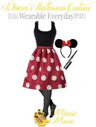 Diy Minney Mouse Costume Using Regular Clothes Minnie Mouse Halloween Costume Costumes For Women Minnie Mouse Halloween