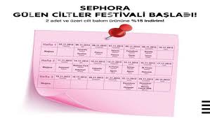 sephora kasim 2013 geleneksel gulen ciltler festivali indirimleri sephora festivaller cilt bakimi