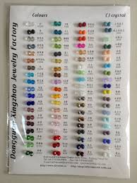 Glass Beads Color Chart Wholesale Beads Beads Jewelry