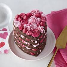 Heart Shaped Cake With Pink Layers Recipe Heart Shaped Cakes Valentines Day Cakes Valentine Cake