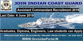 Indian Coast Guard Assistant Commandant Recruitment 2019 Indian Coast Guard Recruitment Diploma In Engineering