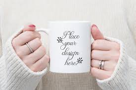 Free hand held coffee cup mockup. Woman Mug Mockup Girl Holding Cup In Hands Coffee 11oz Psd 403000 Mockups Design Bundles