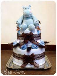 Pour un gâteau de couche pour filles, optez pour un mélange de couleur comme le rose et le gris. Gateau De Couches Au Pays De Candice