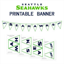 Seahawks Printables Seahawks Printable Banner Seahawks Etsy In 2020 Printable Banner Seahawks Football Decorations