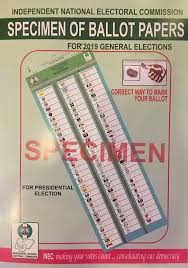 Inec Nigeria On Twitter Specimen Of Ballot Papers For The Nigeriadecides2019 Elections Euinnigeria Eceseu