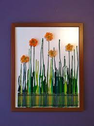 Easy Melted Crayon Art Diy For Kids Geschmolzene Wachsmalkunst Selbstgemachte Kunst Und Susse Basteleien