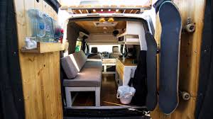 Tiny Custom Van Conversion Full Tour 2010 Ford Transit Connect Transitional Decor Transitional Living Rooms Transitional Design