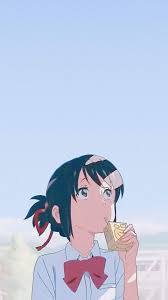 Kimi No Na Wa Wallpaper Mitsuha Seni Anime Ilustrasi Seni Karakter