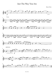 Just The Way You Are Bruno Mars Sheet Music For Flute Bruno Mars The Way You Are Sheet Music