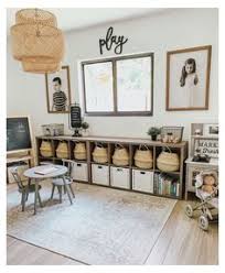 Include an area within the playroom with a table height work surface. 630 Playroom Ideas In 2021 Playroom Kids Playroom Kid Spaces