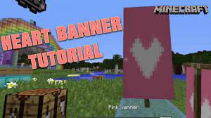 To make a standard banner, place 6 wool in the top two horizontal rows of the crafting table. Very Simple And Easy Heart Banner Tutorial Minecraft Youtube