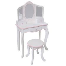 Vanity Table With Stool Set Detail 1 Vanity Table Toddler Vanity Vanity
