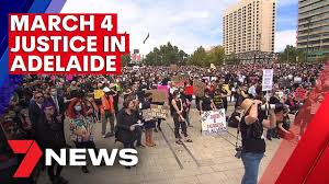 There were 40 women's march 4 justice rallies across australia yesterday, with the protests shutting down australia's cbds and a number of regional towns. A8s3x4xhdxk25m