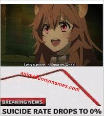Suicide Rate Drops To 0 Animememes