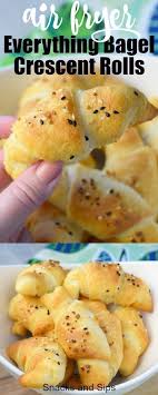 Air Fryer Everything Bagel Crescent Rolls Snacks And Sips