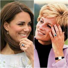 Catherine Duchess Of Cambridge Wearing Her Late Mother In Law Princess Diana S Famous Princess Diana Ring Princess Diana Engagement Ring Diana Engagement Ring